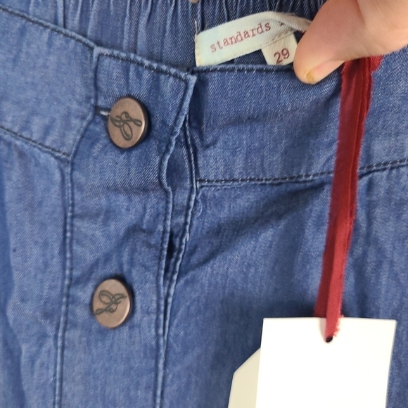 NEW Standards and Practices Hannah Denim Tencel Maxi Peasant Skirt Sz 29 NWT $84 - Picture 6 of 10